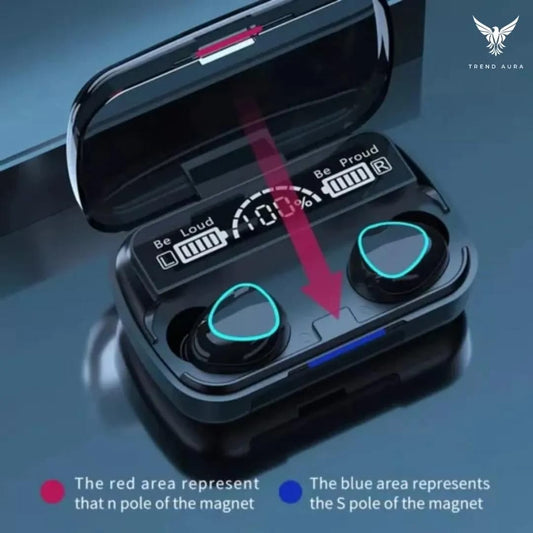 M10 Wireless Earbuds Bluetooth 5.1 Touch Control LED Power Display