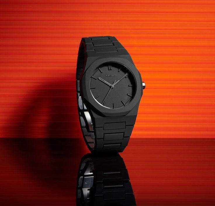 Black Luxury Watch for Men Water Resistant Stainless Steel