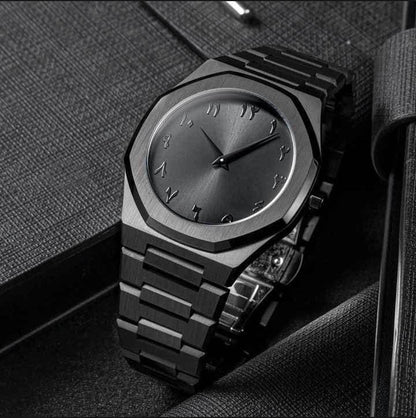 Black Luxury Watch for Men Water Resistant Stainless Steel