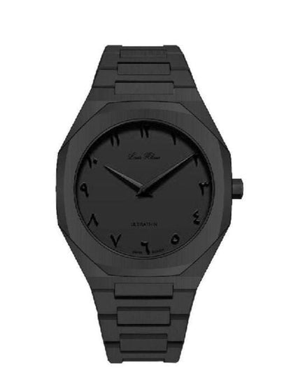 Black Luxury Watch for Men Water Resistant Stainless Steel