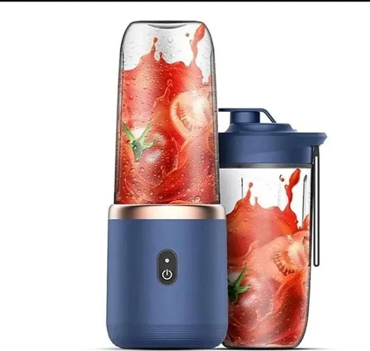 Portable 2-in-1 Blue Juicer Blender for Home & Travel